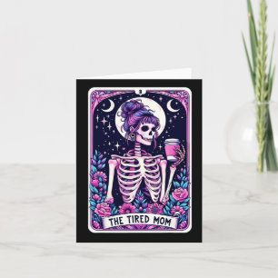 Den Trötta Mamman Tarotkort Skelett Mors Dag Skall Kort