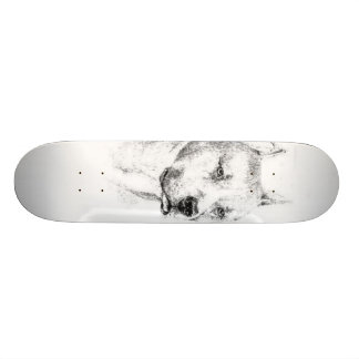 Den tröttkörda Pitbull skateboarden Mini Skateboard Bräda 18,5 Cm