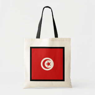 Den Tunisien flagga hänger lös Tygkasse