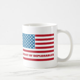 Den tunna basketen av den Deplorables amerikanska Kaffemugg