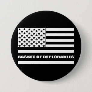Den tunna basketen av den Deplorables amerikanska Knapp