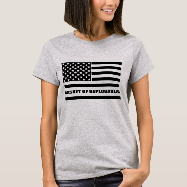 Den tunna basketen av den Deplorables amerikanska Tee Shirt (Framsida)
