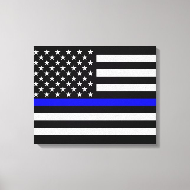 Den tunna, blå amerikanska Flagga Decor Canvastryck (Framsida)