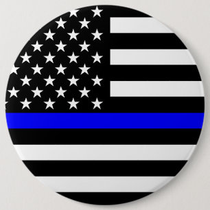 Den tunna, blå amerikanska Flagga Decor Knapp