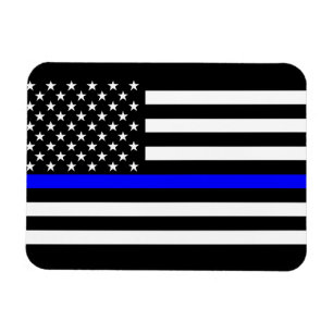 Den tunna, blå amerikanska Flagga Decor Magnet
