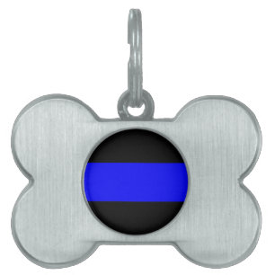 Den tunna blålinjen namnbricka husdjur