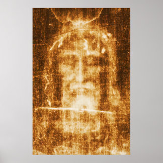 Den turinske Heligan Ansikte av Jesus Poster