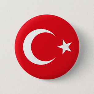 Den Turkiet flagga knäppas Knapp