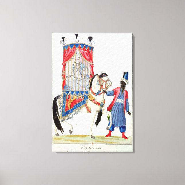 Den turkiska prinsessan på väg till moskén canvastryck (Framsida)