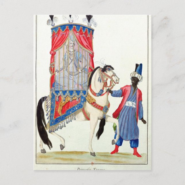 Den turkiska prinsessan på väg till moskén vykort (Framsida)