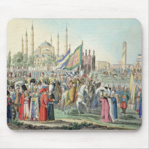 Den turkiska sultanen som granskar hans engr musmatta