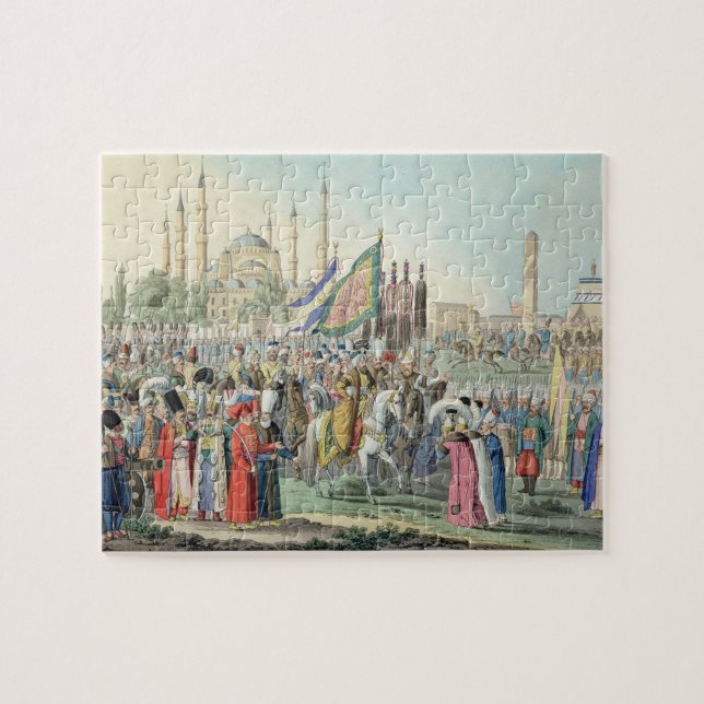 Den turkiska sultanen som granskar hans engr pussel (Horisontell)
