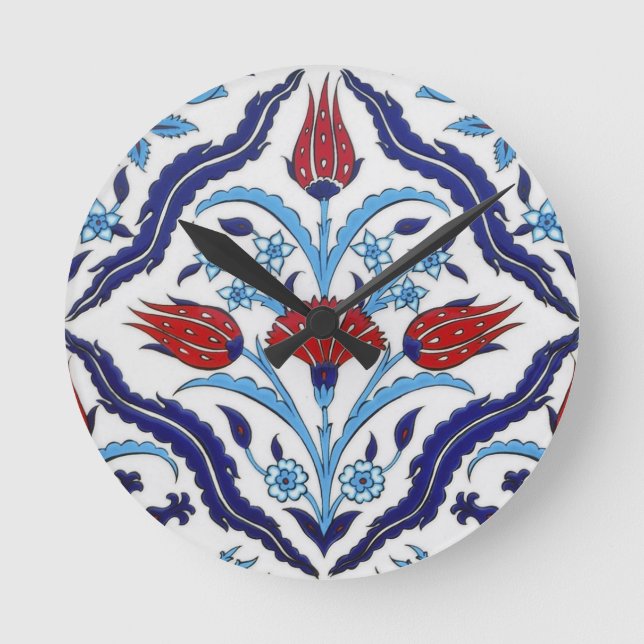 Den turkiska tulpanväggen tar tid på rund klocka (Framsida)