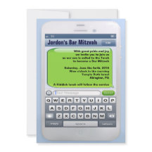 Den TVÅNGSMÄSSIGA TEXTER-pubMitzvah inbjudan