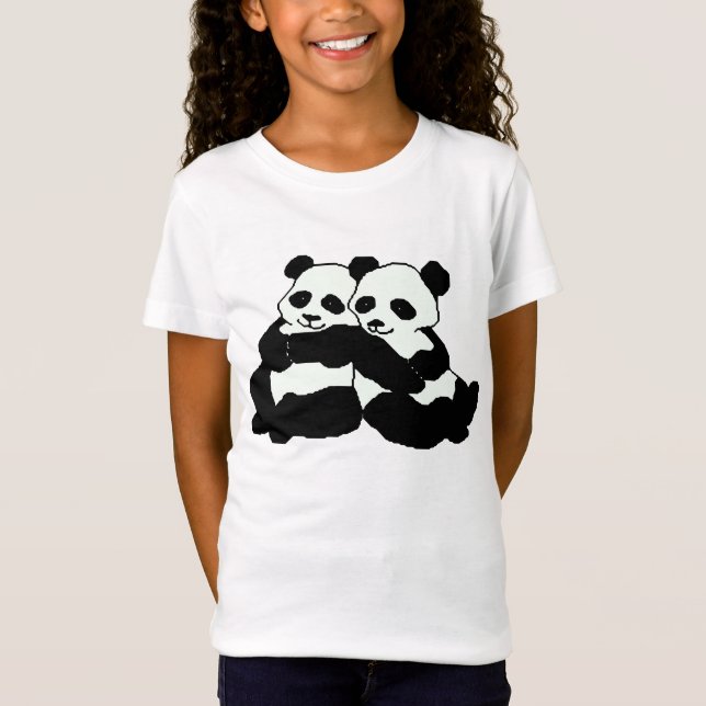 Den tvilling- pandaen uthärdar flicka den Bella Tee Shirt (Framsida)