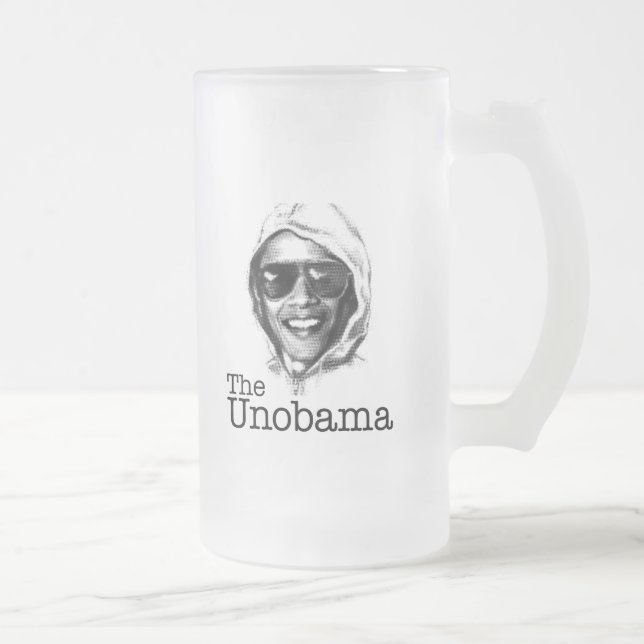 Den tvilling- UnObama - Obama Unabomber ondskan Frostat Ölglas (Höger)