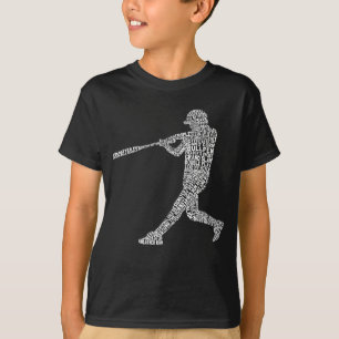 Den typografiska baseballsoftballspelare lurar tee shirt