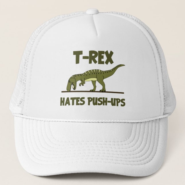 Den TyrannosaurusRex dinosauren som hat skjuter, Truckerkeps (Framsida)