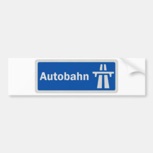 Den tyska Autobahnhuvudvägen undertecknar Bildekal