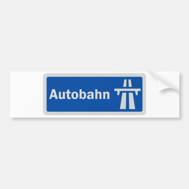 Den tyska Autobahnhuvudvägen undertecknar Bildekal (Framsidan)