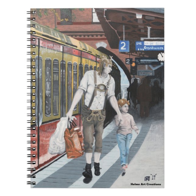 Den tyska Elves Family Shopping Fantasy Art-bärbar Anteckningsbok (Framsidan)