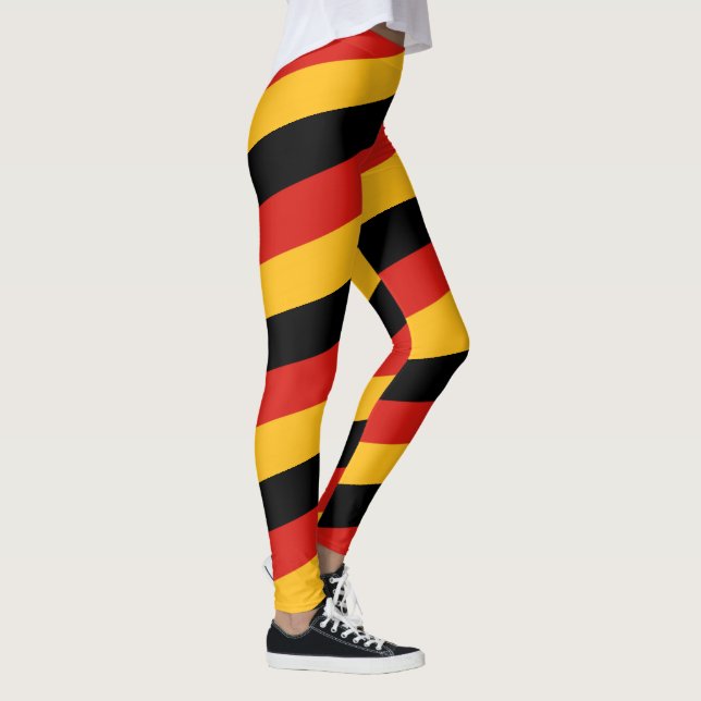 DEN TYSKA FLAGGA FÄRGAR randar + dina idéer Leggings (Höger)
