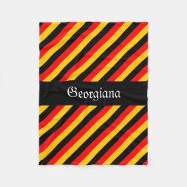 Den tyska flagga färgar randmönster + fleecefilt