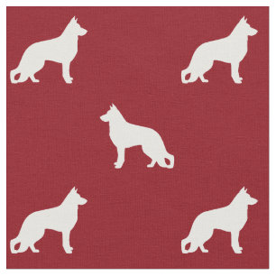 Den tyska herdehunden Silhouettes GSD-mönster Tyg