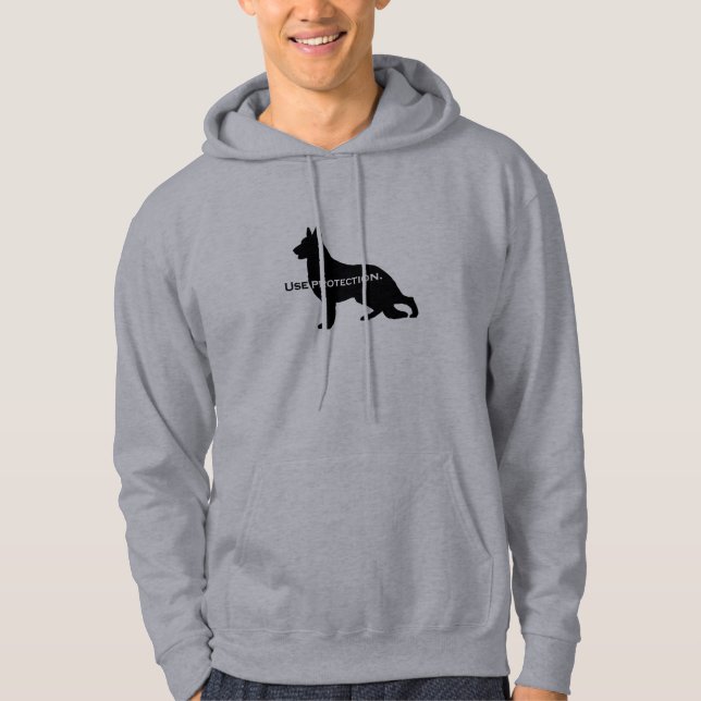 Den tyska herden - använd skyddshoodien hoodie (Framsida)