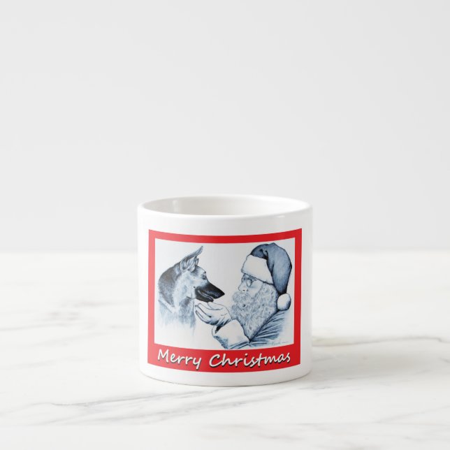Den tyska julherden och Jultomten Espressomugg (Framsidan)