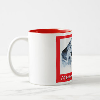 Den tyska julherden och Jultomten Två-Tonad Mugg
