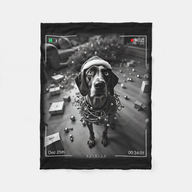 Den tyska julhögtalaren Krävs på kamera Fleecefilt (Framsidan)