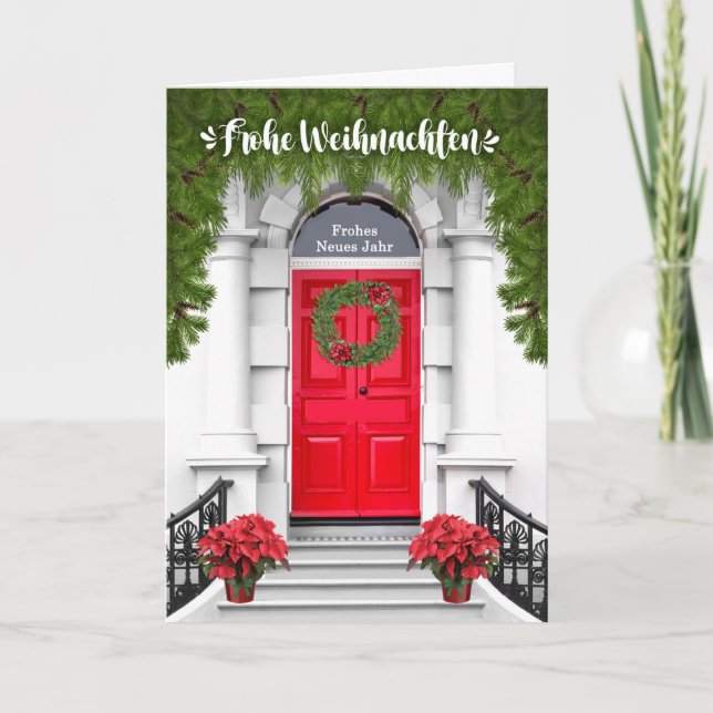 Den tyska julkransen på Dörrkortet Helgkort (Framsida)