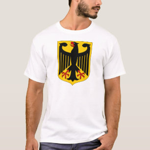 Den tyska örnen på gult skyddar tee shirt