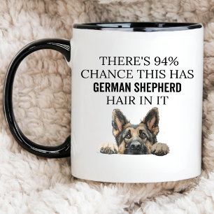 Den tyska schepherd, Peeking Hundägare Gift GSD Kaffemugg