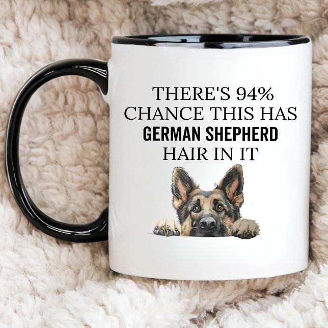 Den tyska schepherd, Peeking Hundägare Gift GSD Kaffemugg (Skapare uppladdad)