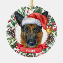 Den tyska Shepherd Anpassningsbar Hund jul Ornamen