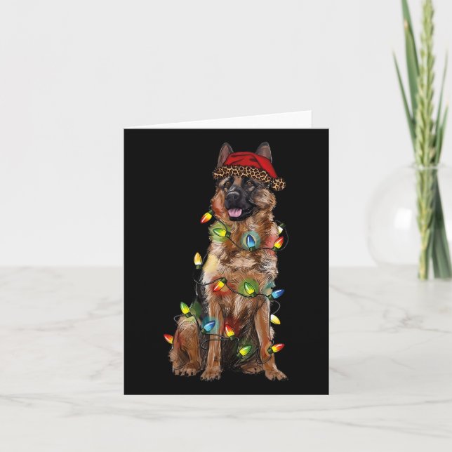 Den tyska Shepherd Hund-julen Kort (Framsida)