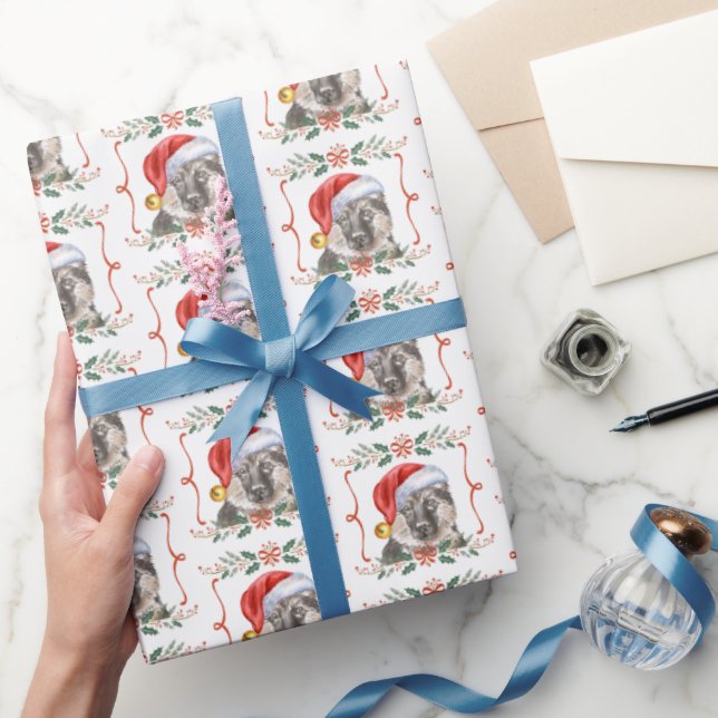 Den tyska Shepherd Hund Mönster jul Presentpapper (Gifting)