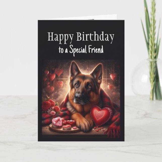 Den tyska Shepherd Hund Speciell vän Kort (Framsida)