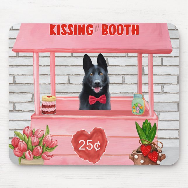 Den tyska Shepherd Hund Valentine Day Kissing Boot Musmatta (Framsidan)