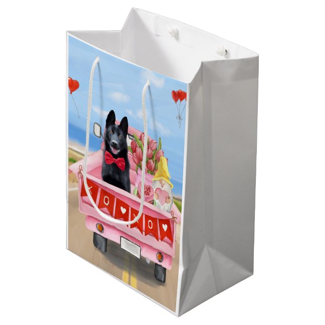 Den tyska Shepherd Hund Valentine Day Lastbil Hear (Framsidan Vinklad)