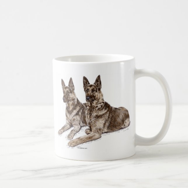 Den tyska Shepherd Hundar Kaffemugg (Höger)