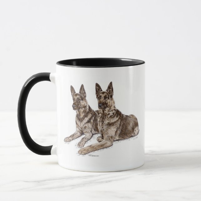 Den tyska Shepherd Hundar Mugg (Vänster)