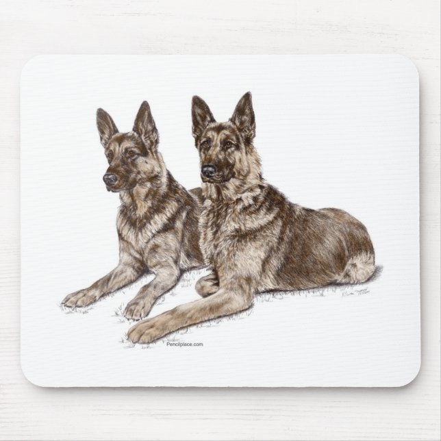 Den tyska Shepherd Hundar Musmatta (Framsidan)