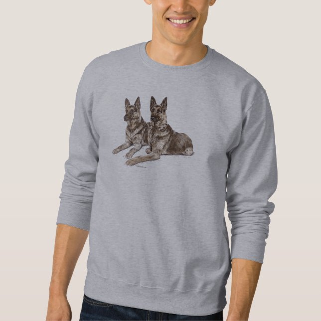 Den tyska Shepherd Hundar Sweatshirt (Framsida)