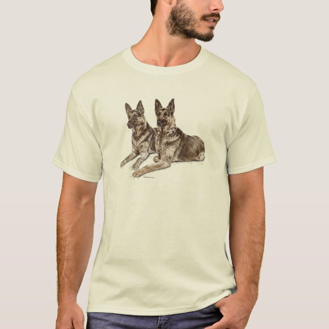 Den tyska Shepherd Hundar T-shirt (Framsida)