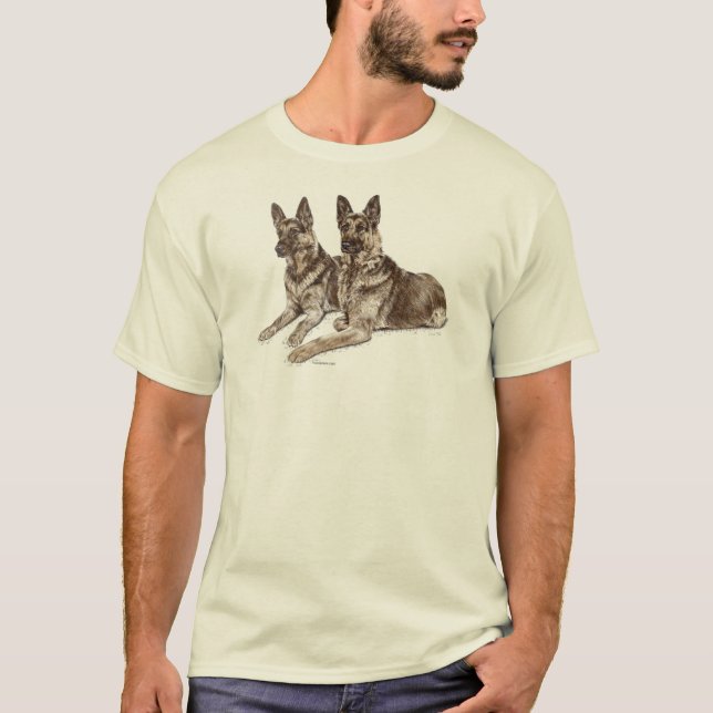 Den tyska Shepherd Hundar Tee (Framsida)