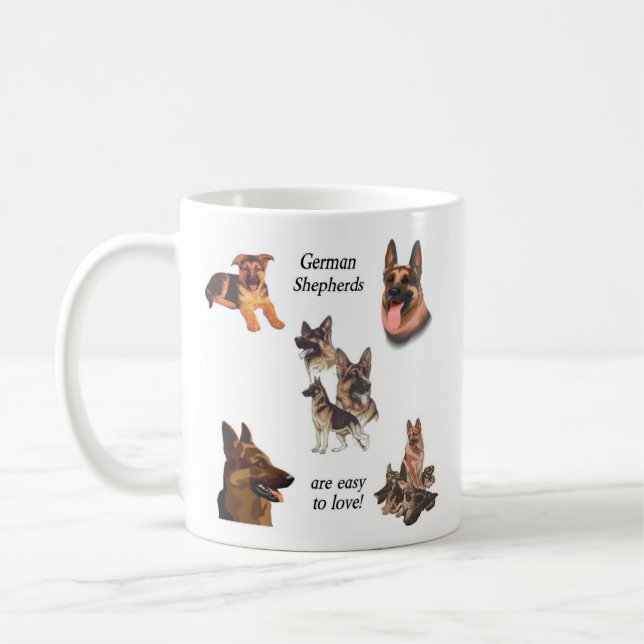 DEN TYSKA SHEPHERDSET ÄR LÄTT ATT ÄLSKA! KAFFEMUGG (Vänster)