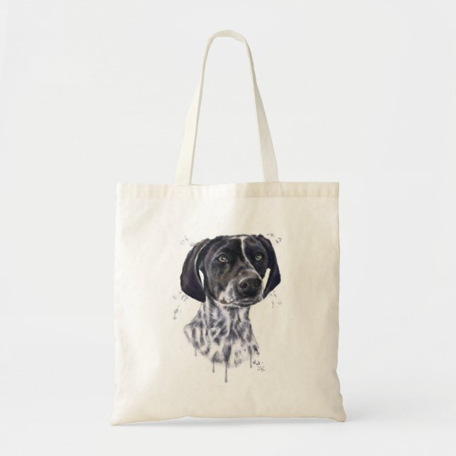 Den tyska Shorthaired pekarehund designtotot Tygkasse (Framsidan)